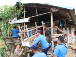 Polresta Barelang Bersama Tim Terpadu Tertibkan Bangunan di Kampung Madani