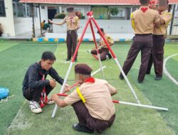 Sanggar Pramuka Anak Binaan LPKA Batam Latihan Pionering