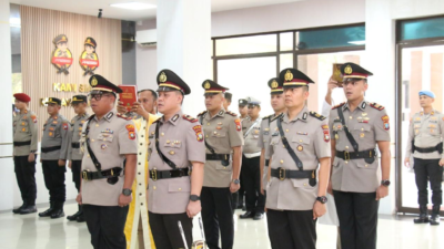 Sertijab Kapolsek dan Pelantikan Sat Polairud Polresta Barelang, AKP Raden Bimo Dwi Lambang Jabat Kapolsek Batu Aji