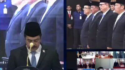 Rutan Batam Ikuti Pelantikan dan Pengambilan Sumpah Jabatan Pimti Madya di Lingkungan Kemenimipas